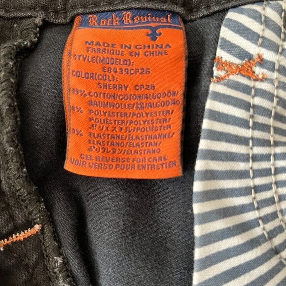 Rock Revival Sherry Black Cropped Jeans Women's Size 28 - Picture 11 of 14